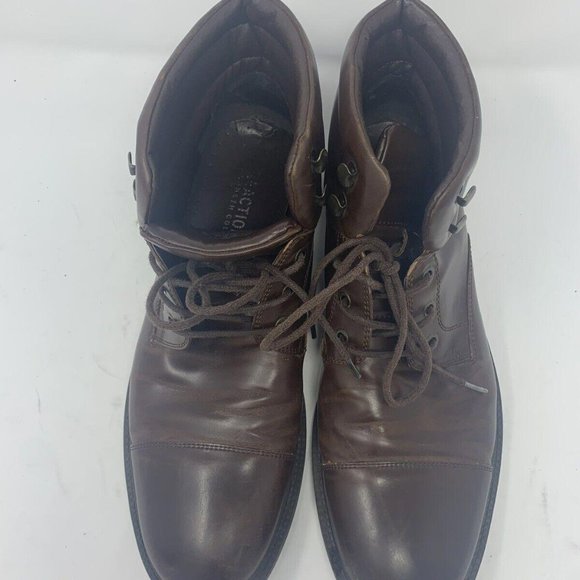 Kenneth Cole Reaction Men\'s Brown Shoes Hi Tops Boots Size 11M Leather